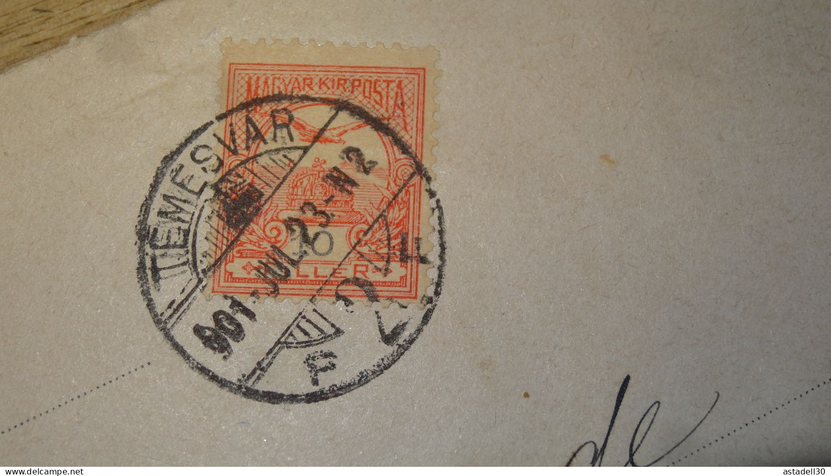 Enveloppe HONGRIE, Temesvar 1923 ......... Boite1 ..... 240424-211 - Marcofilie