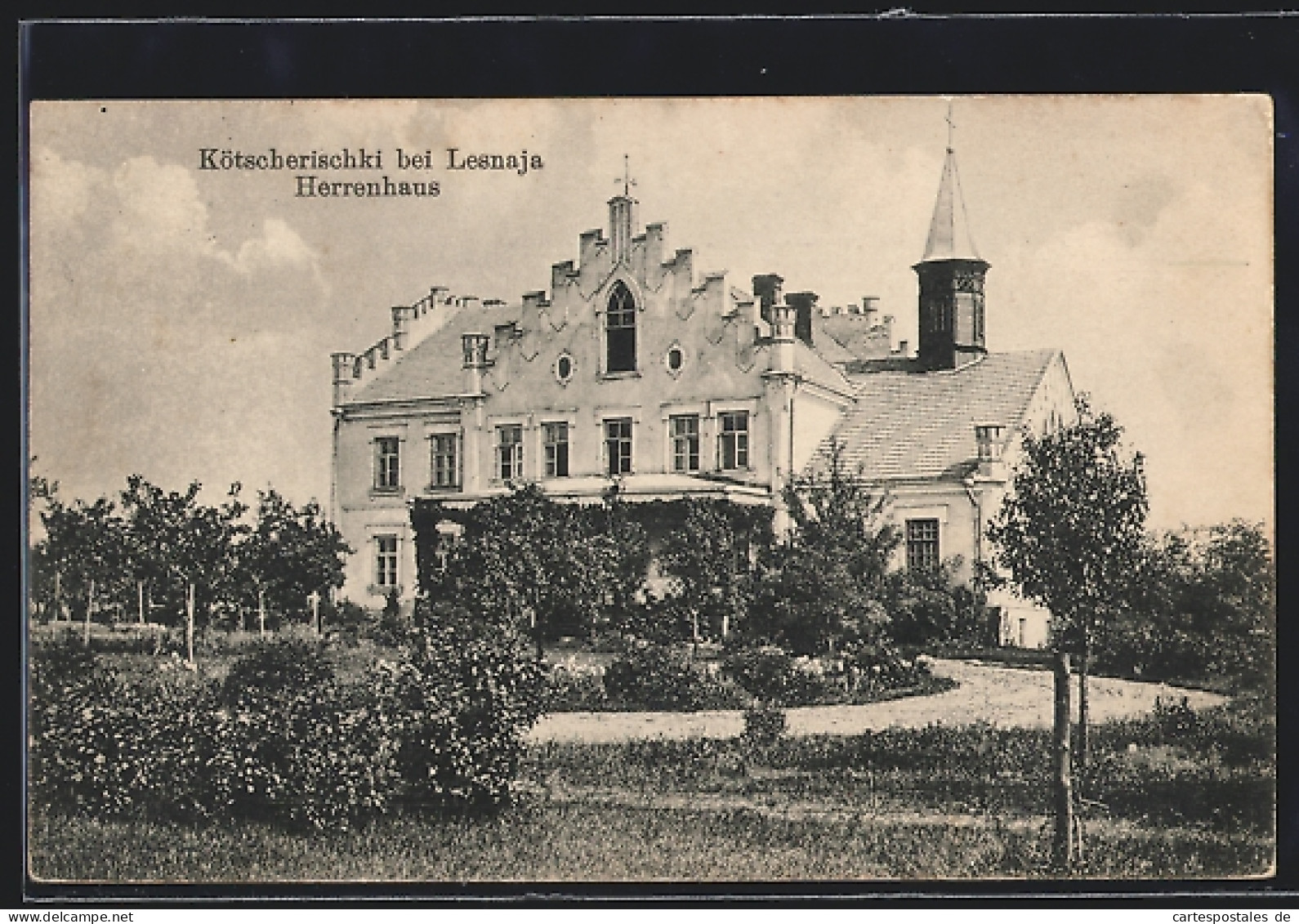 AK Kötscherischki B. Lesnaja, Herrenhaus Mit Park  - Ostpreussen