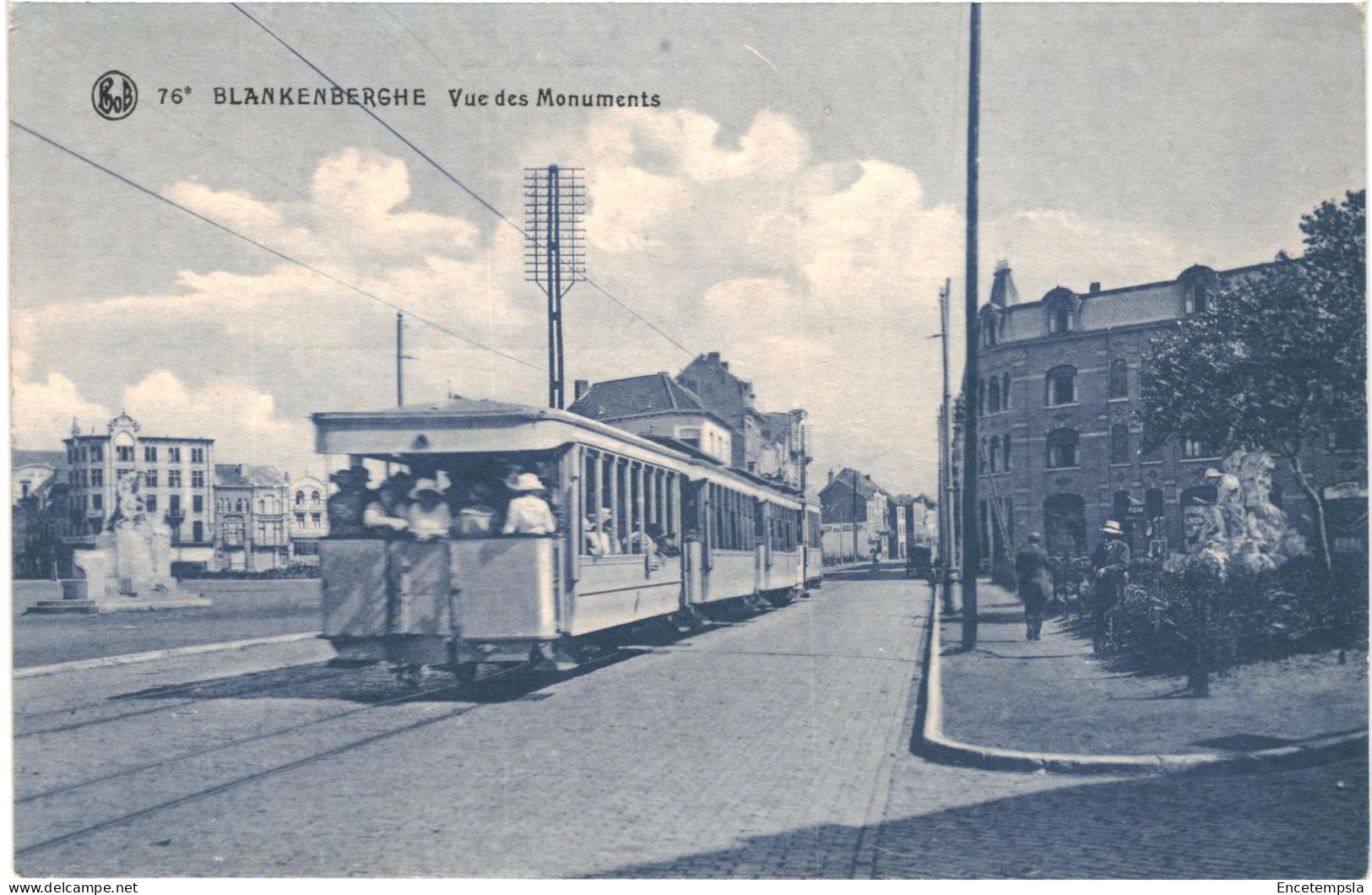 CPA Carte Postale Belgique Blankenberghe Tram Et Vue Des Monuments VM80223 - Blankenberge