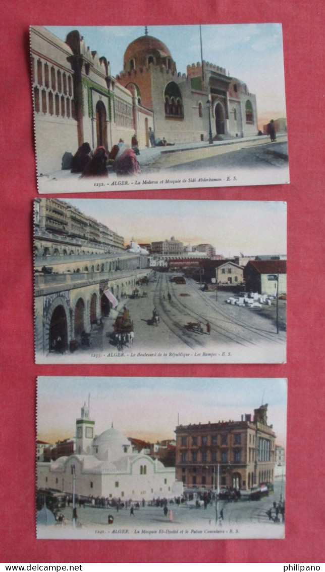 Lot Of  3 Cards.   Alger  Algeria >   Africa > Algeria >        Ref 6397 - Algiers