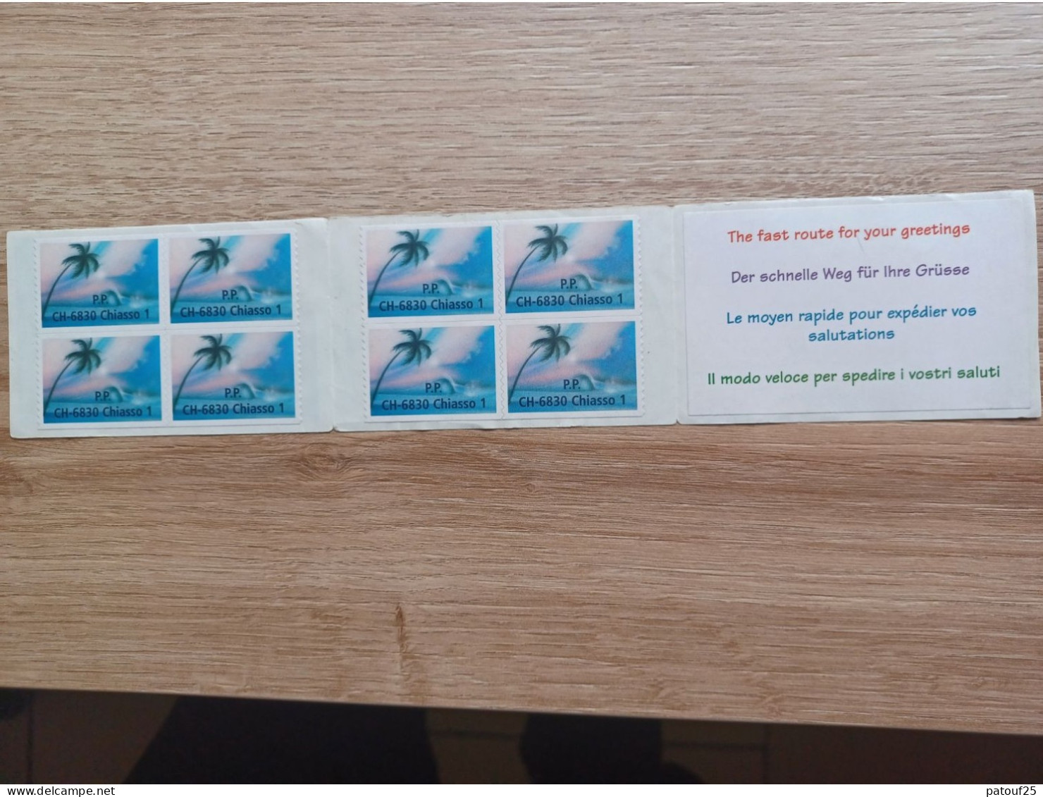 Bloc Timbres Affranchissements Pour Cartes Postales Pp-ch-6830 Chiasso 1 - Unused Stamps