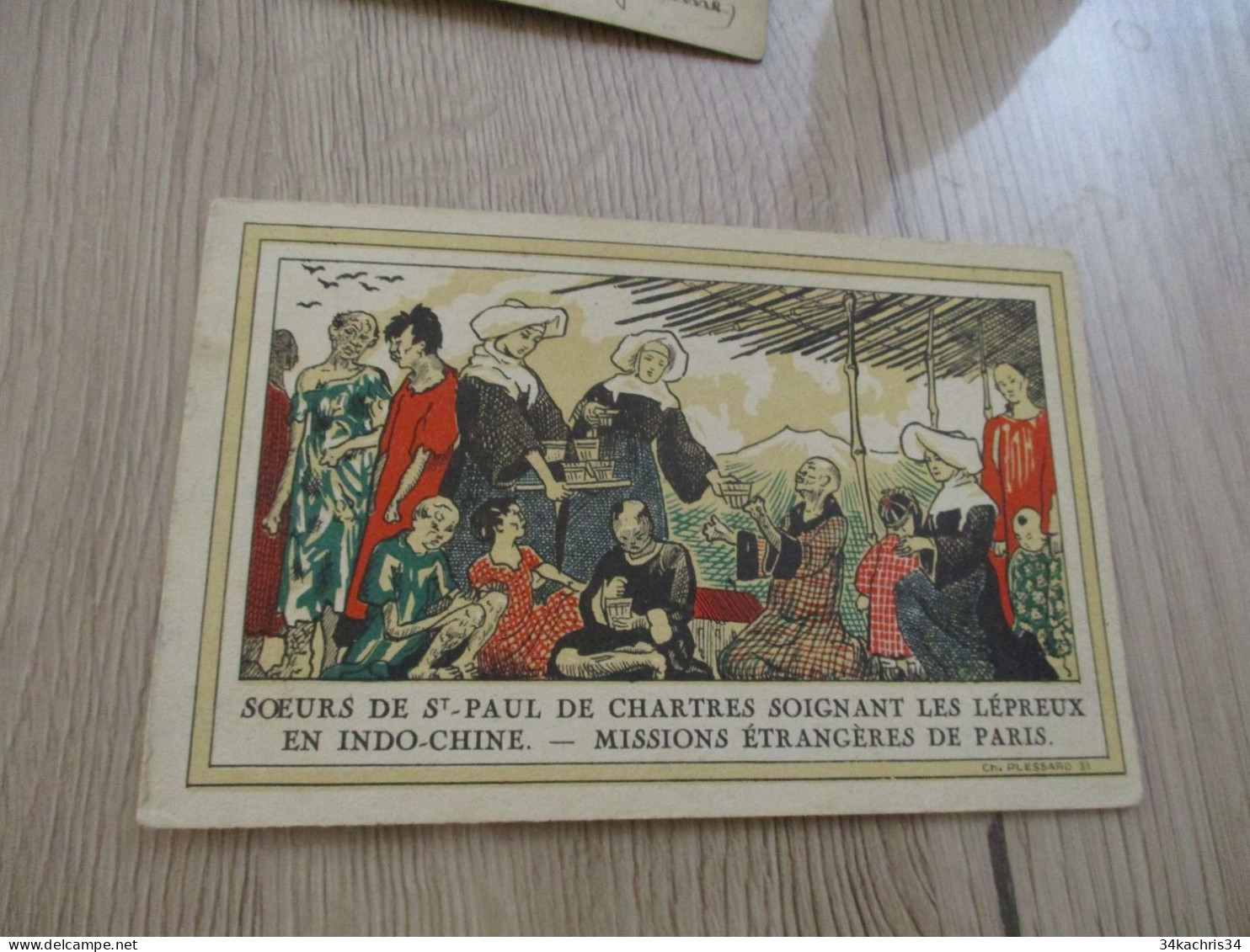 CPA Pub Publicité Illustrée Sœurs De St Paul De Chartres Indochine Lépreux - Publicidad