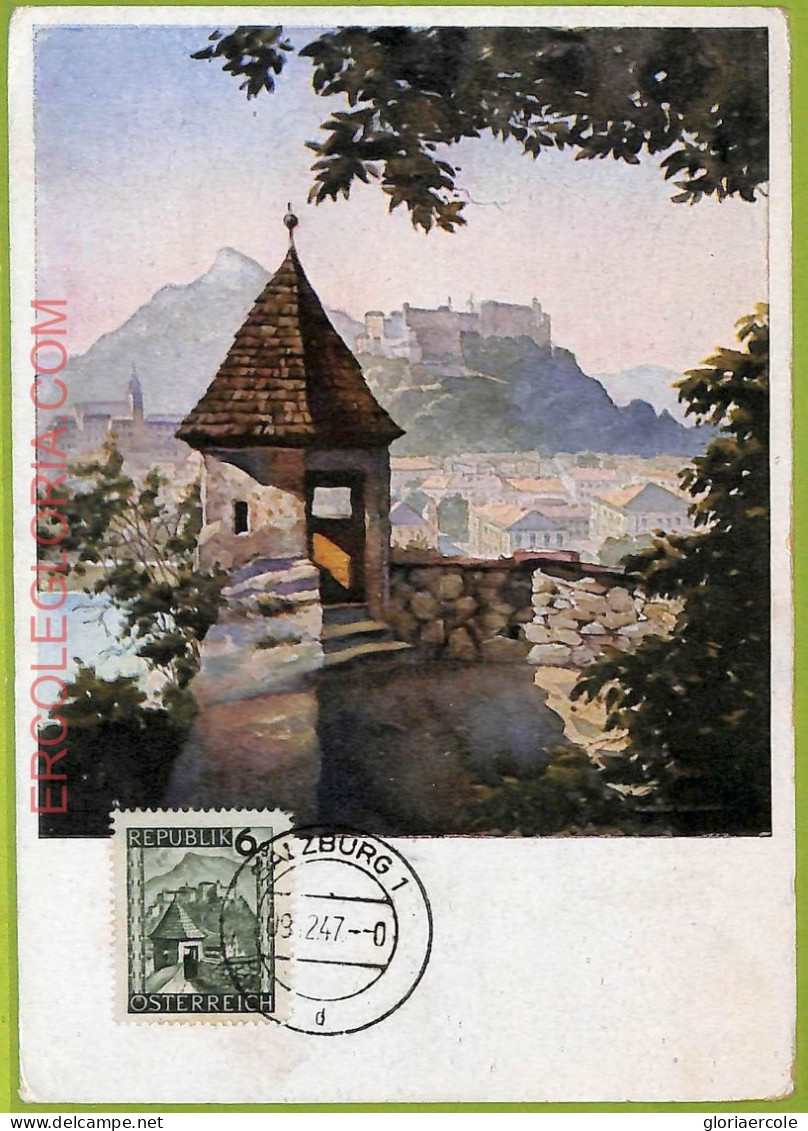 Ad3295 - AUSTRIA - Postal History - MAXIMUM CARD - 1947 - SALZBURG  ARCHITECTURE - Otros & Sin Clasificación
