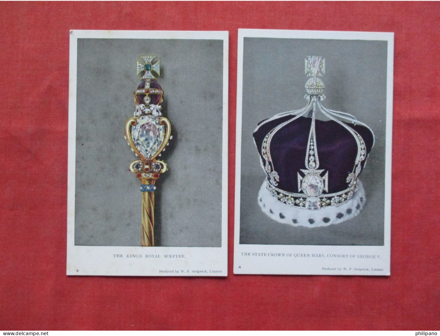 Lot Of  2 Cards.   Royalty. Crown &  Kings. Scepter       Ref 6397 - Royal Families