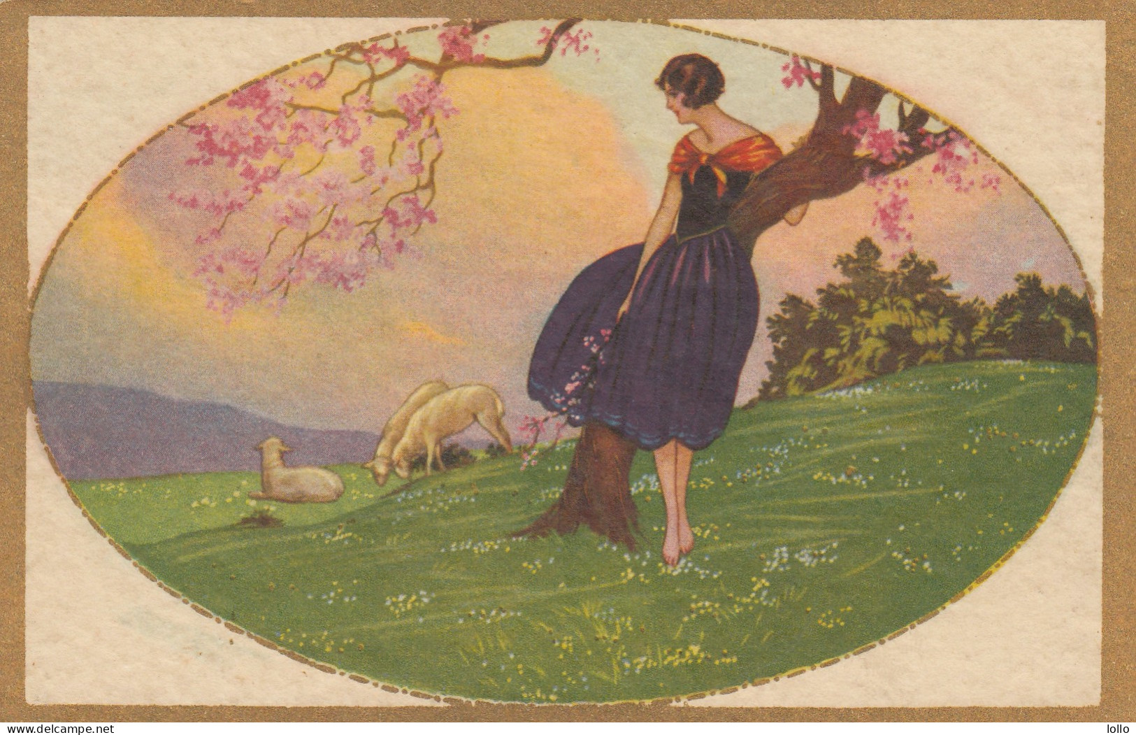 Illustratori  -  Cobella  - Ragazza In Campagna  -  F. Piccolo  -  Nuova  -  Bella - Corbella, T.