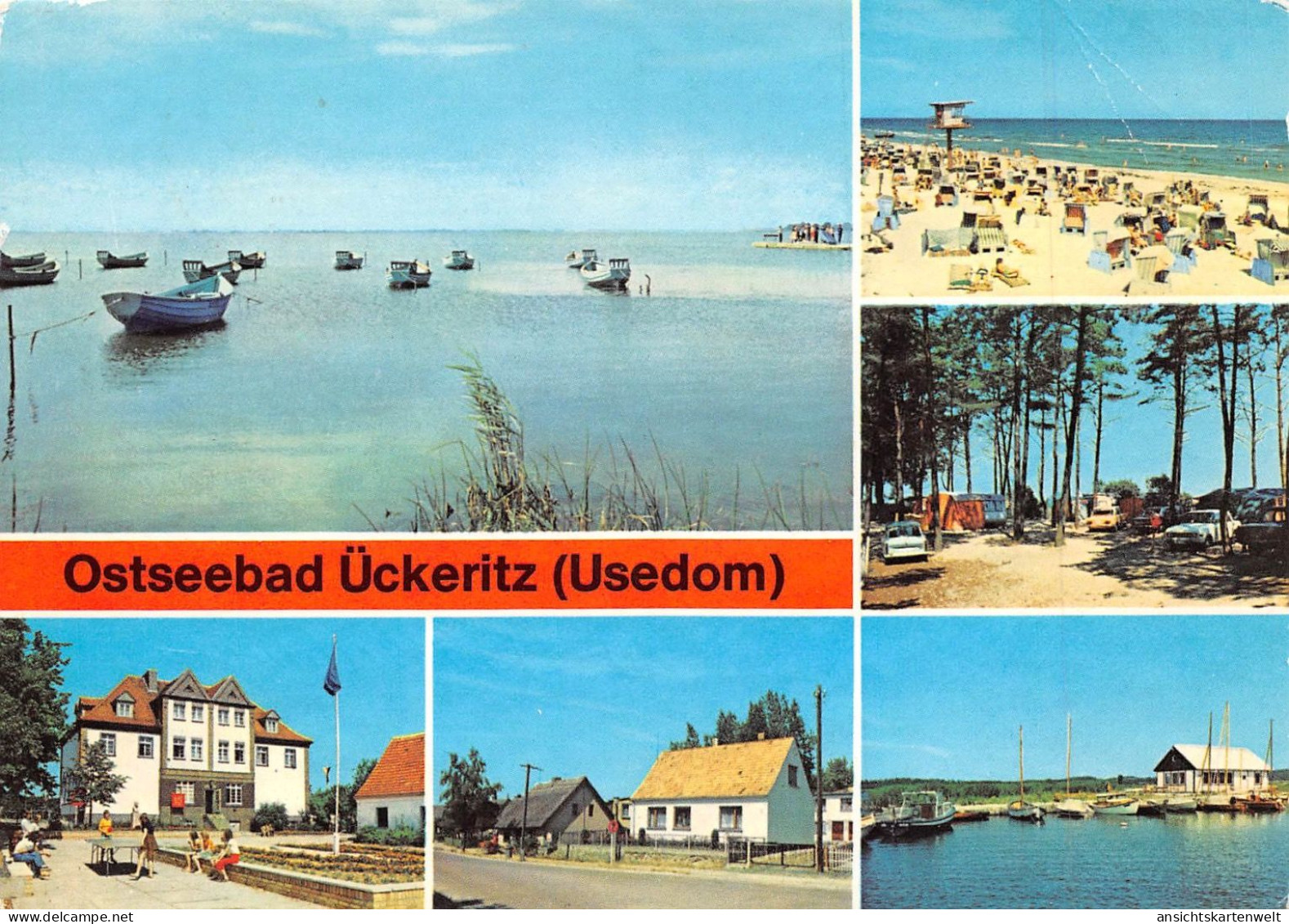 Ückeritz Achterwasser Hauptstraße Strand Campingplatz Gl1983 #172.155 - Sonstige & Ohne Zuordnung