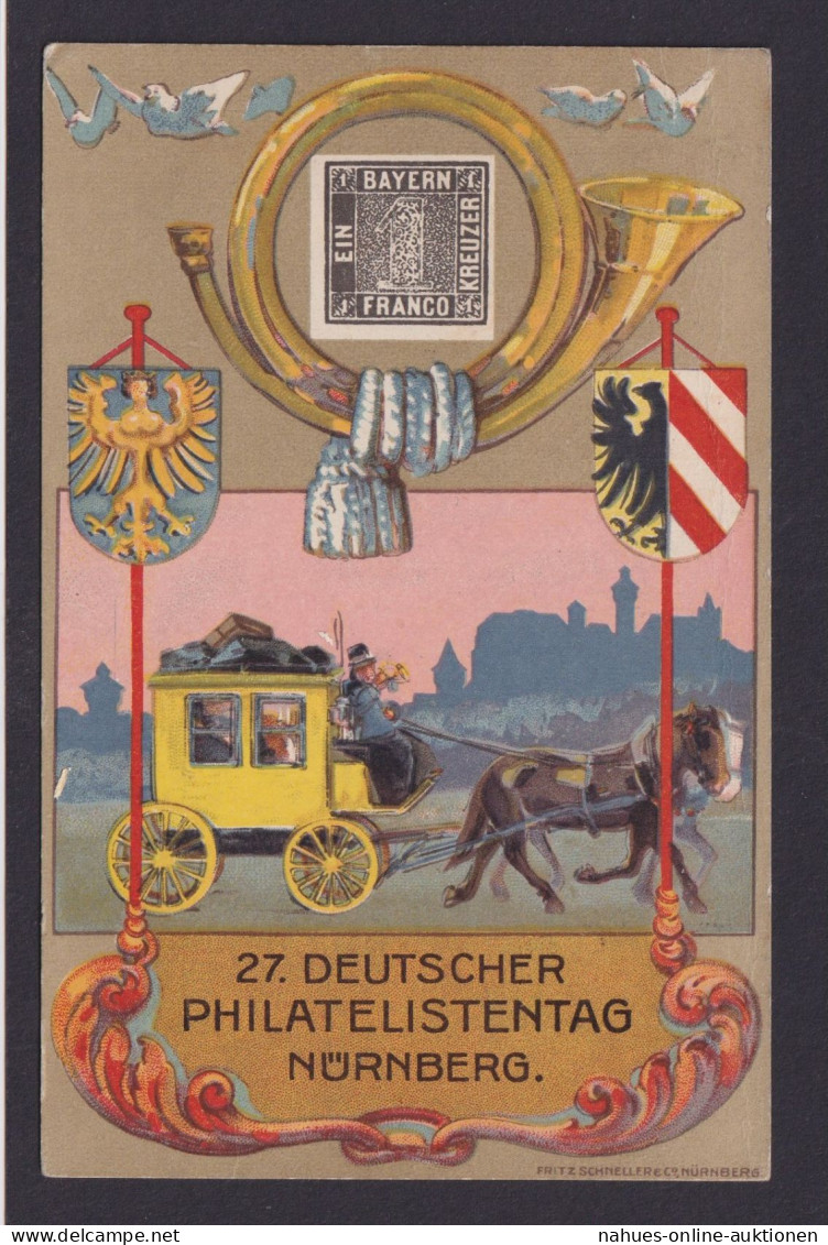 Nürnberg Deutsches Reich Privatganzsache Posthorn St Philatelistentag Essen Plus - Cartas & Documentos