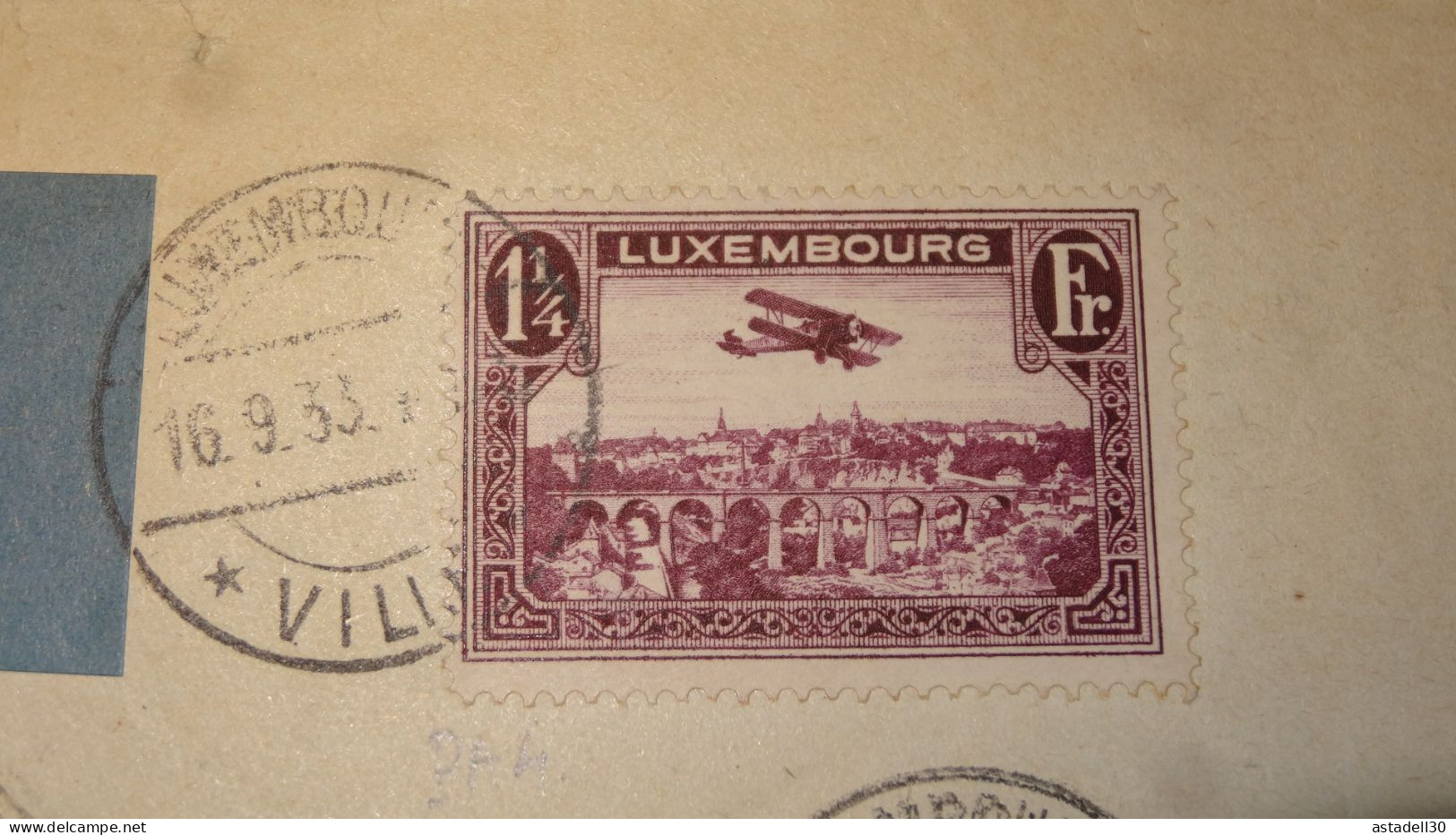 Enveloppe LUXEMBOURG Et FRANCE, Mixte, Par Avion - 1933 ......... Boite1 ..... 240424-215 - Storia Postale