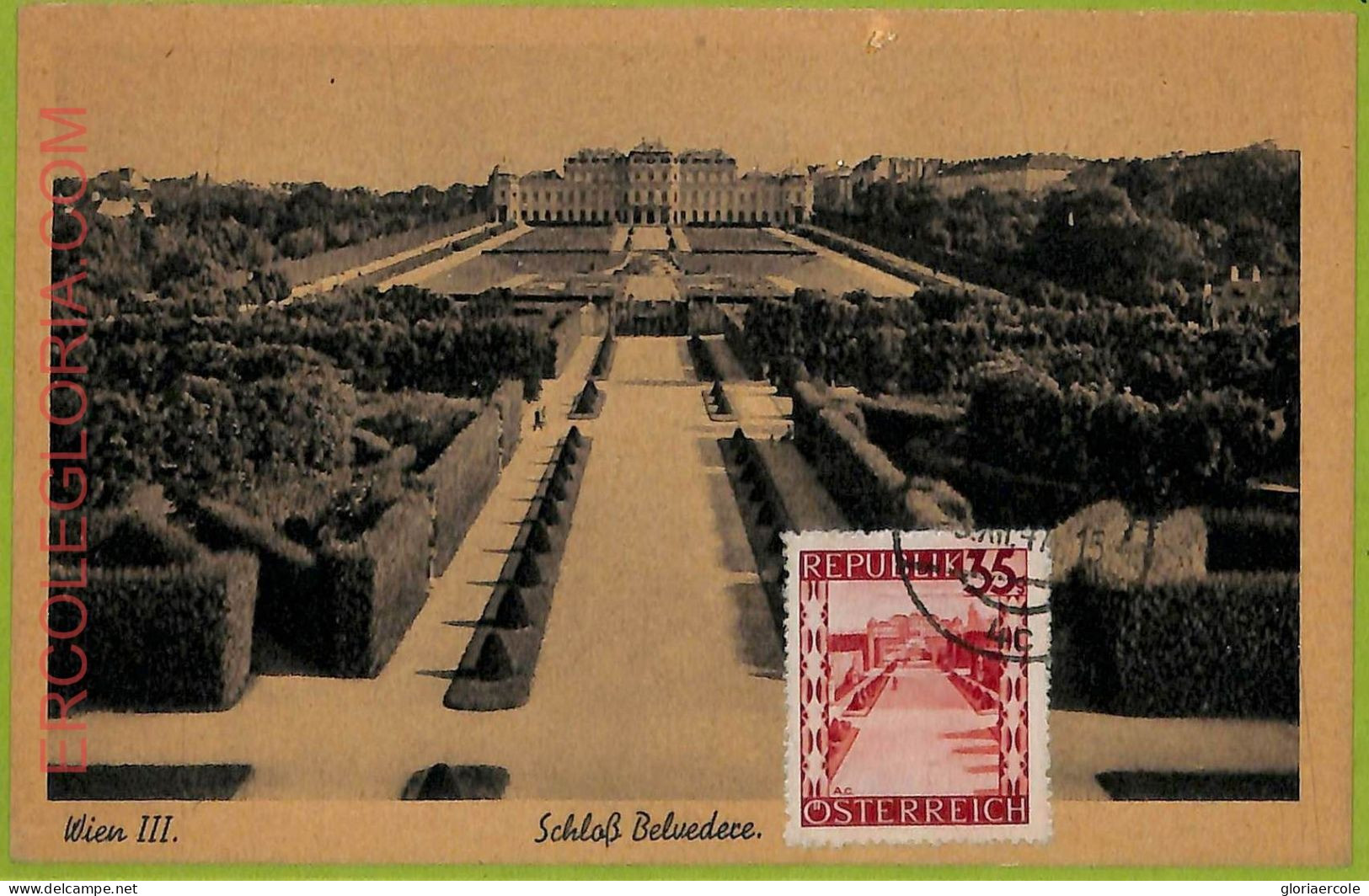 Ad3298 - AUSTRIA - Postal History - MAXIMUM CARD - 1947 - WIEN,  ARCHITECTURE - Andere & Zonder Classificatie