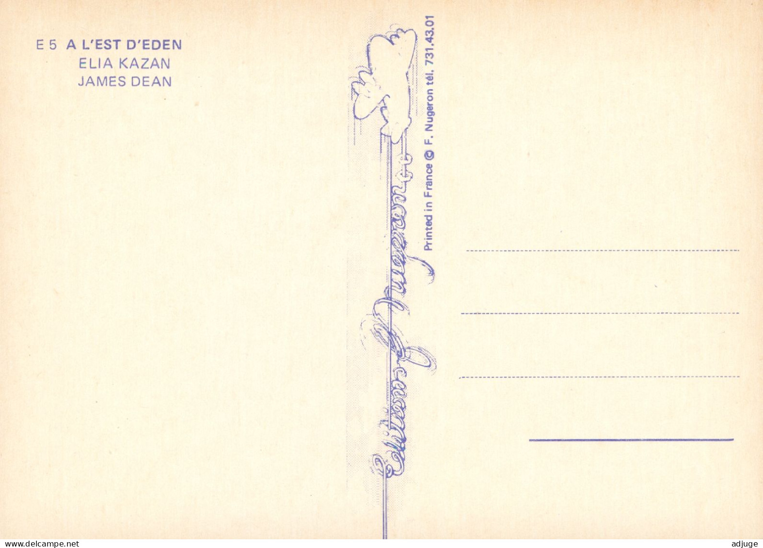 CPM* Fim " A L'EST D 'EDEN" JAMES DEAN - Fim D'Elia Kazan* Affiche Vintage** TBE - Plakate Auf Karten