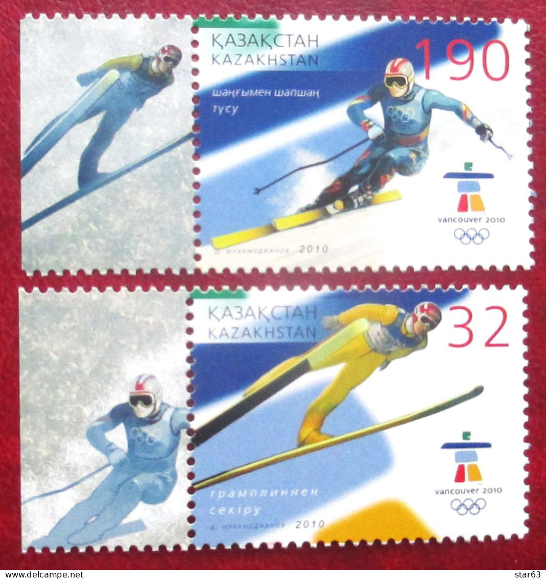 Kazakhstan  2010  Olympic  Games  - Vancouver  2 V MNH - Hiver 2010: Vancouver