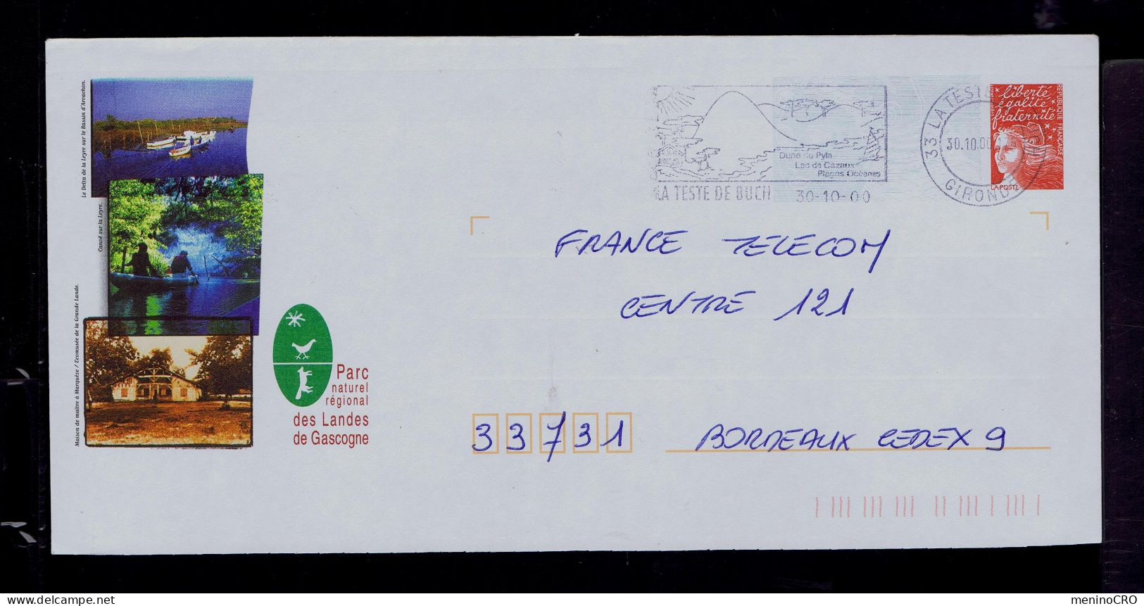 Gc8525 FRANCE PAP "Parc Naturel Régional Des Landes De Gascogne" Bateaux Rivers Birds Wolves Faune Architecture Bordeaux - Autres & Non Classés