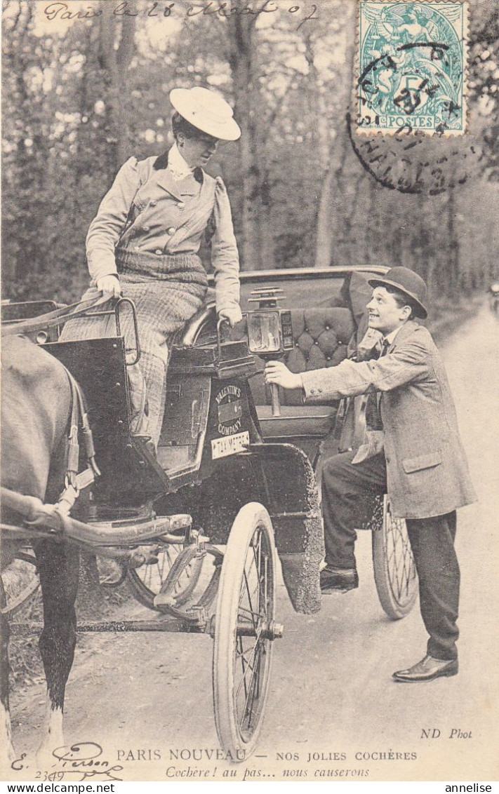 75 PARIS 1907 Les Femmes Cochers : Nos Jolies Cochères ... - Artigianato