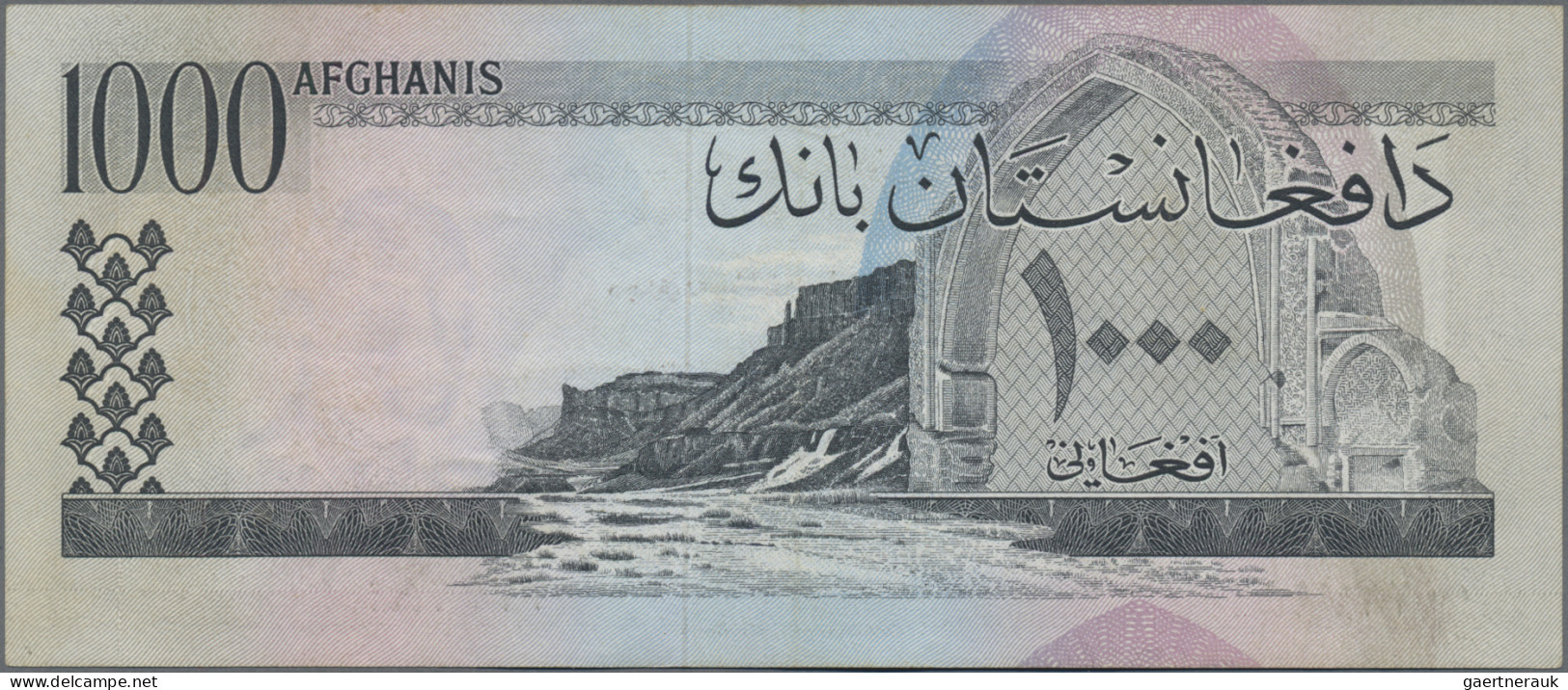 Afghanistan: Da Afghanistan Bank, 1.000 Afghanis SH1340 (1961 ND), P.42a With Lo - Afghanistan