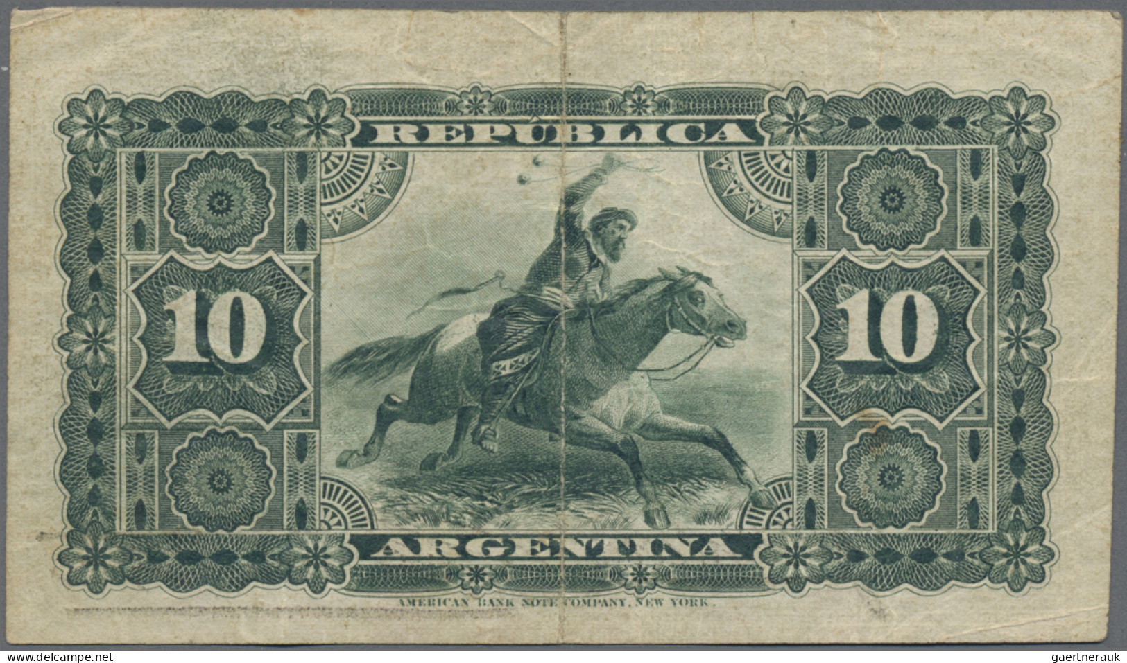 Argentina: Banco National 10 Centavos 1884, Signature Roca & Sastre, Q Series, P - Argentinië