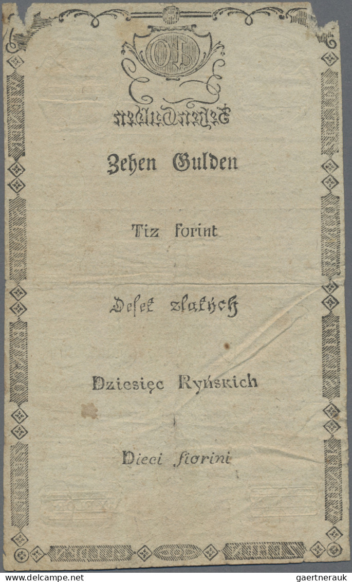 Austria: Wiener Stadt-Banko-Zettel, 5 Gulden 1806 (P.A38, F/F-, Tiny Tears) And - Oesterreich