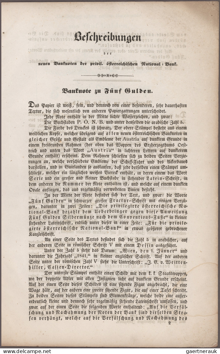 Austria: Privilegirte Oesterreichische National-Bank, Circular-Verordnung Vom 15 - Autriche