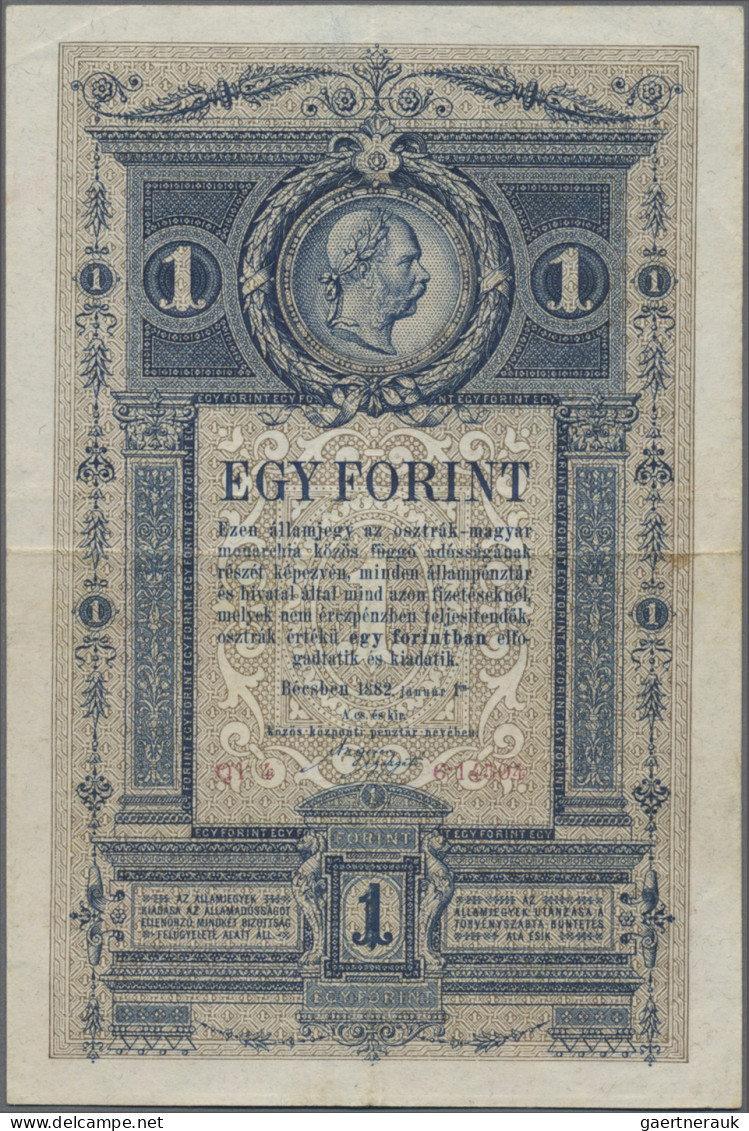 Austria: K.u.K. Reichs-Central-Casse, 1 Gulden / Forint 1882, P.A153, Very Nice - Oostenrijk