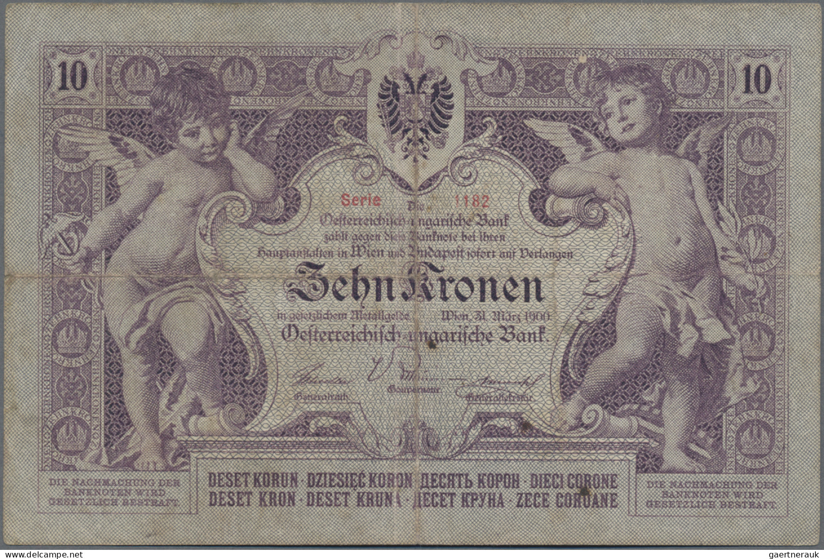 Austria: Oesterreichisch-ungarische Bank / Osztrák-magyar Bank 10 Kronen 1900, P - Austria