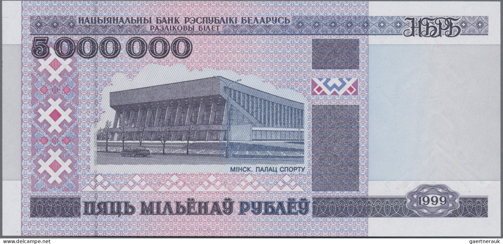 Belarus: National Bank Of Belarus, 5 Million Rubles 1999, P.20 In Perfect UNC Co - Bielorussia