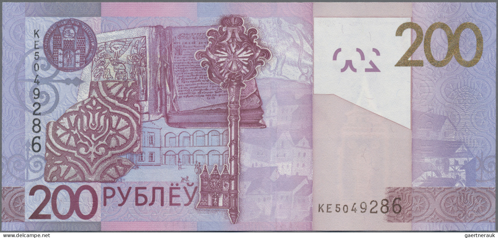 Belarus: National Bank Of Belarus, Set With 7 Banknotes, Series 2019-2022, With - Bielorussia