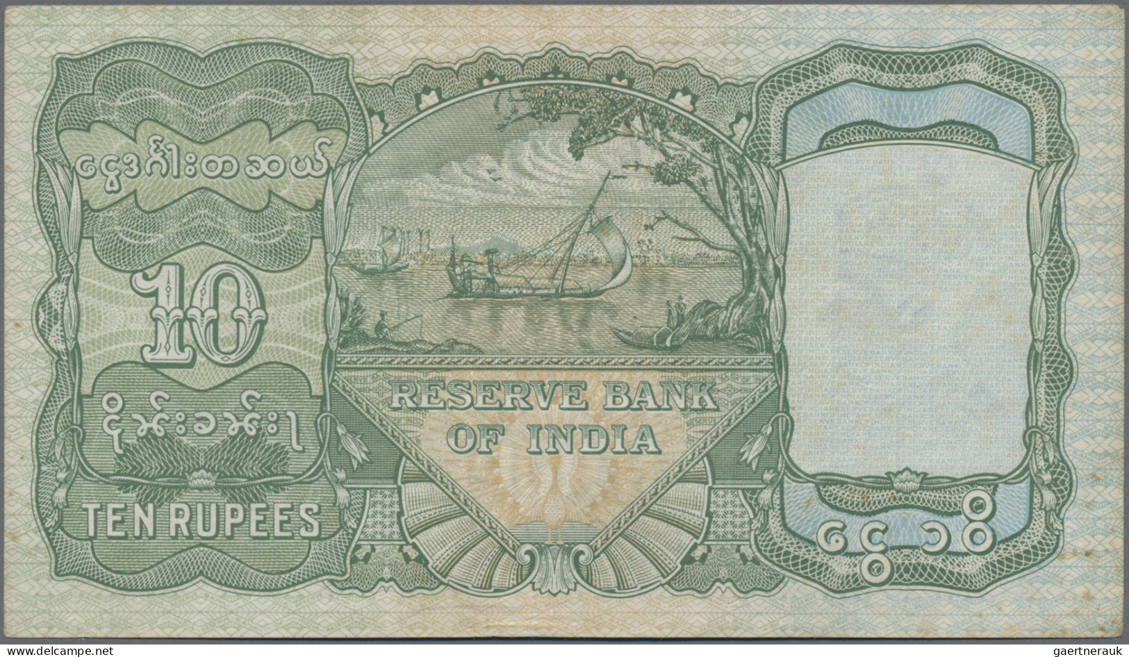 Burma / Myanmar / Birma: Reserve Bank Of India - BURMA, Series ND(1938), Pair Wi - Myanmar