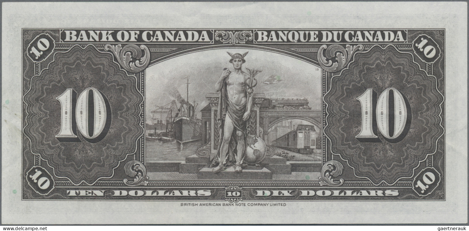 Canada: Bank Of Canada, 10 Dollars 2nd January 1937 With Signatures Coyne & Towe - Canada