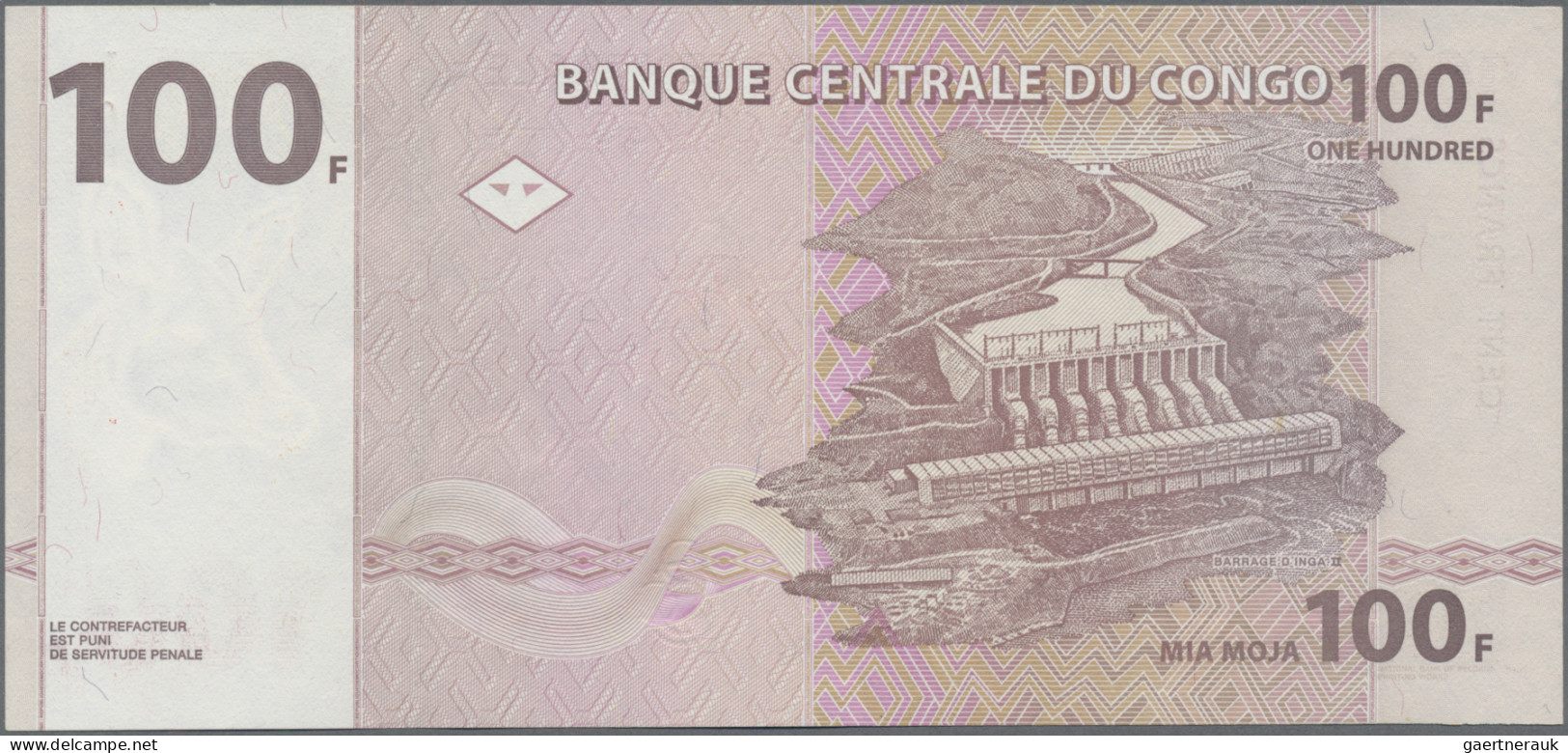 Congo: Congo Democratic Republic, Pair With 50 And 100 Francs 1997, Both Printed - Unclassified