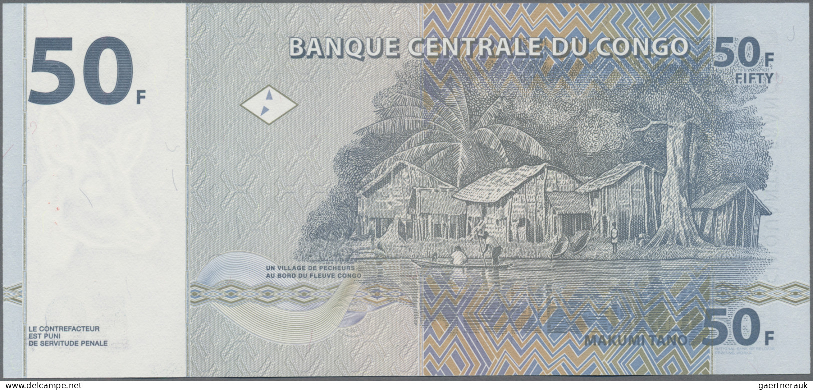 Congo: Congo Democratic Republic, Pair With 50 And 100 Francs 1997, Both Printed - Ohne Zuordnung
