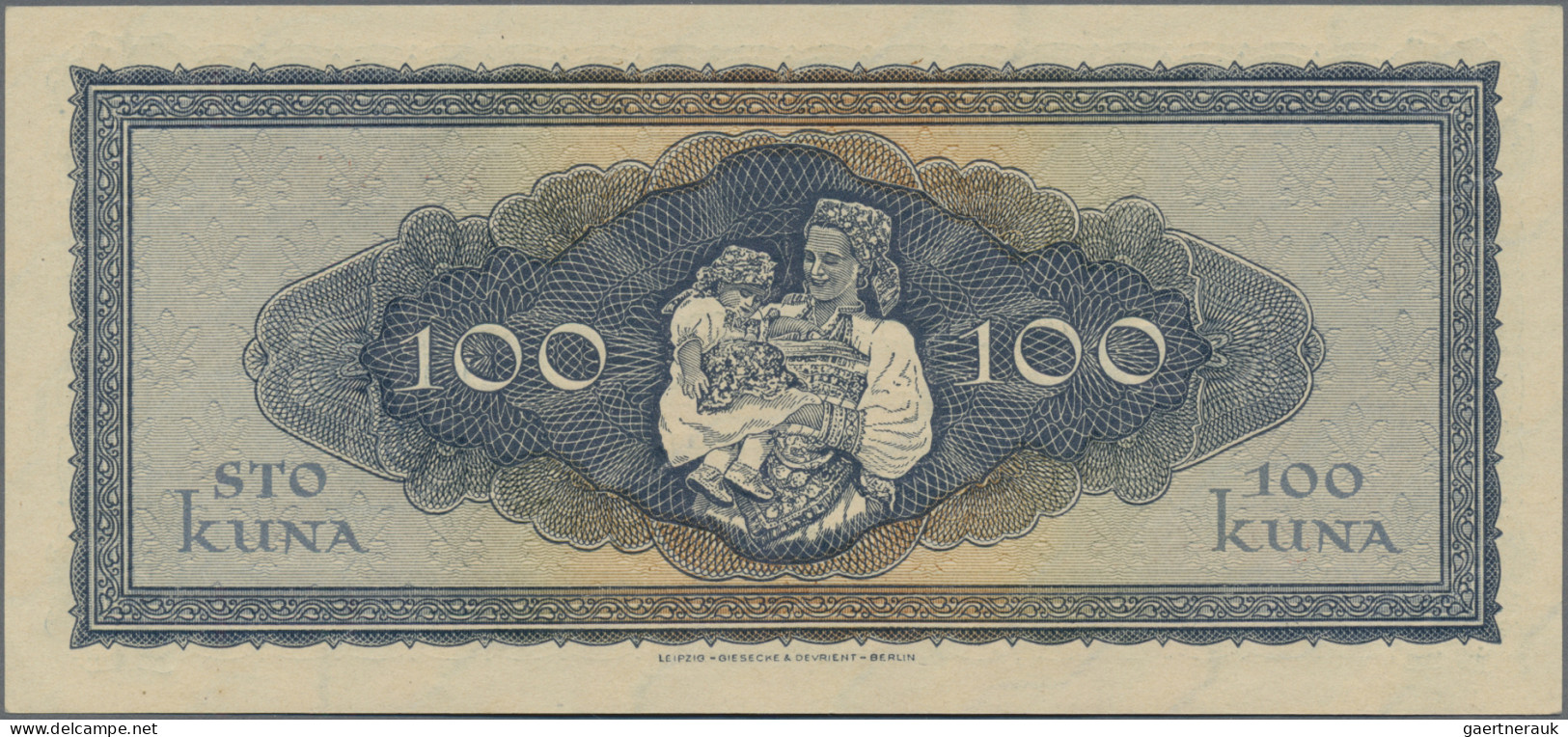 Croatia: 20 Kuna 1944 (P.9b In UNC) And 100 Kuna 1943 (P.11, UNC). (2 Pcs.) - Kroatië