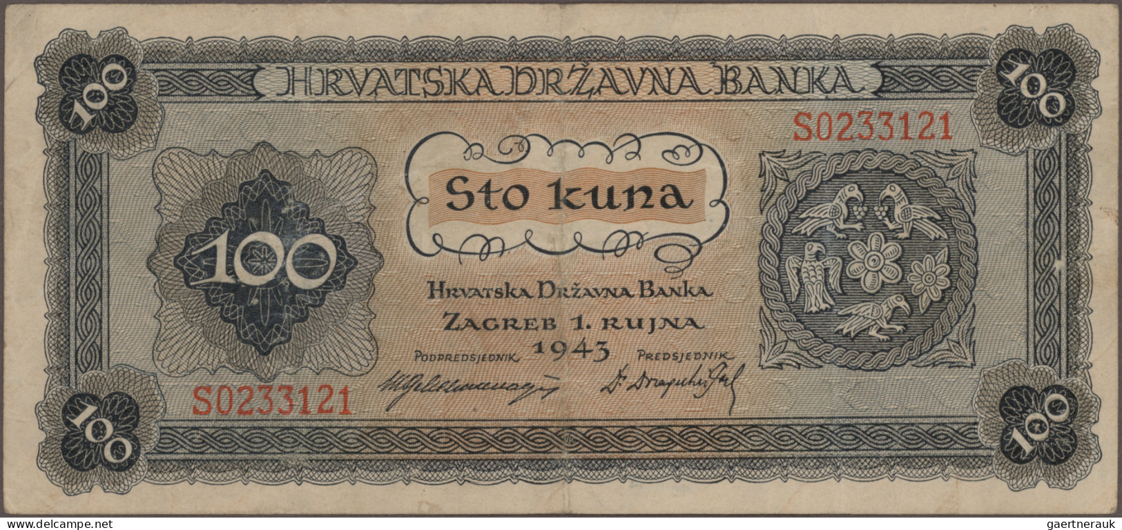 Croatia: Croatia and Serbian Krajina, lot with 160 banknotes, series 1941-1993,