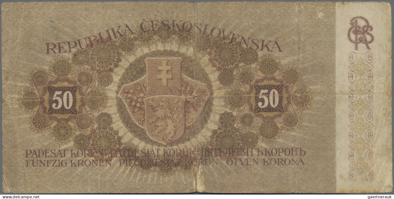 Czechoslovakia: Republika Československá 50 Korun 1919, P.10, Still Nice With Br - Tsjechoslowakije