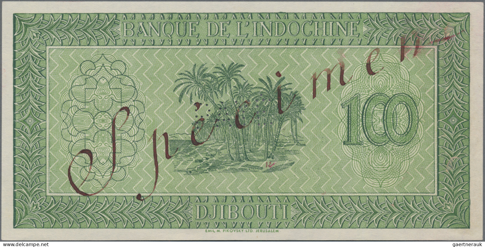 Djibouti: Banque De L'Indochine – DJIBOUTI / French Somaliland, 100 Francs ND(19 - Dschibuti