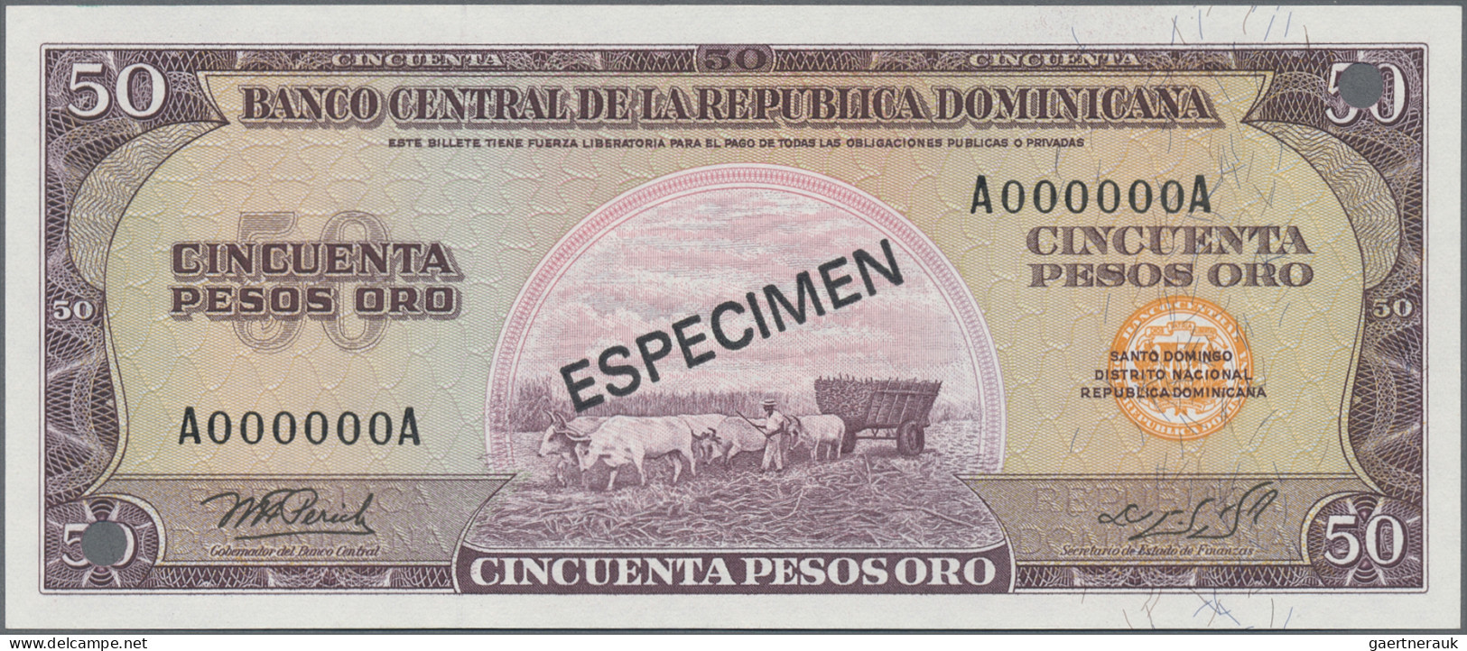 Dominican Republic: Banco Central De La República Dominicana, Lot With 1, 50 And - Repubblica Dominicana