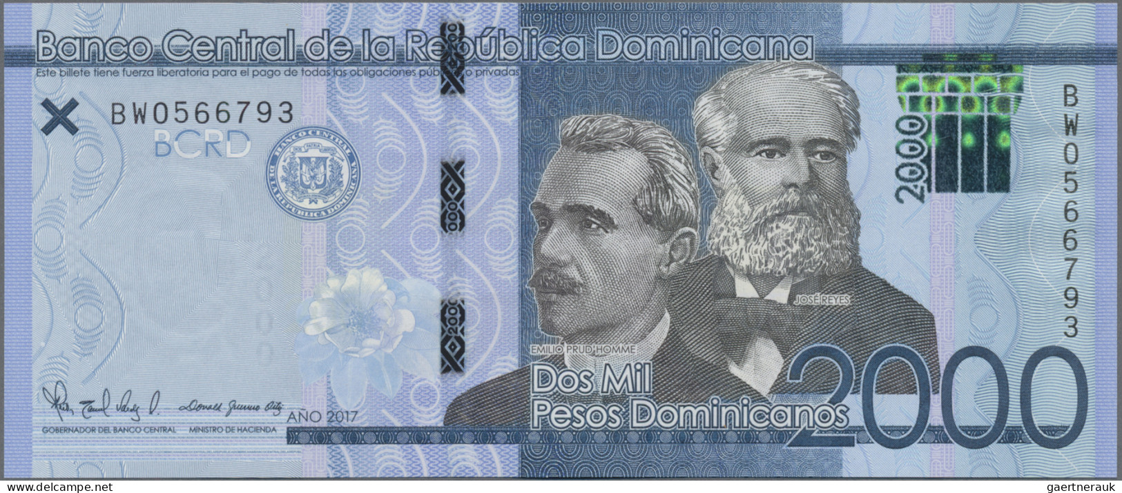 Dominican Republic: Banco Central De La República Dominicana, Pair With 1.000 An - Dominicaine