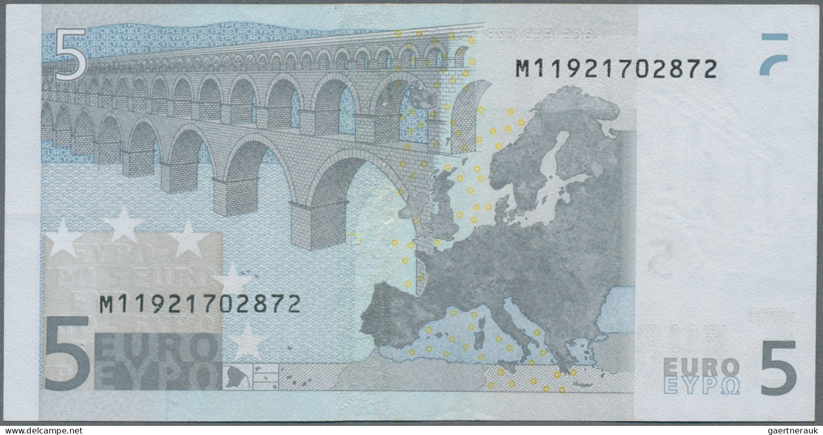 Euro Bank Notes: European Central Bank, Lot With 5 Banknotes And 2 Advertising N - Other & Unclassified