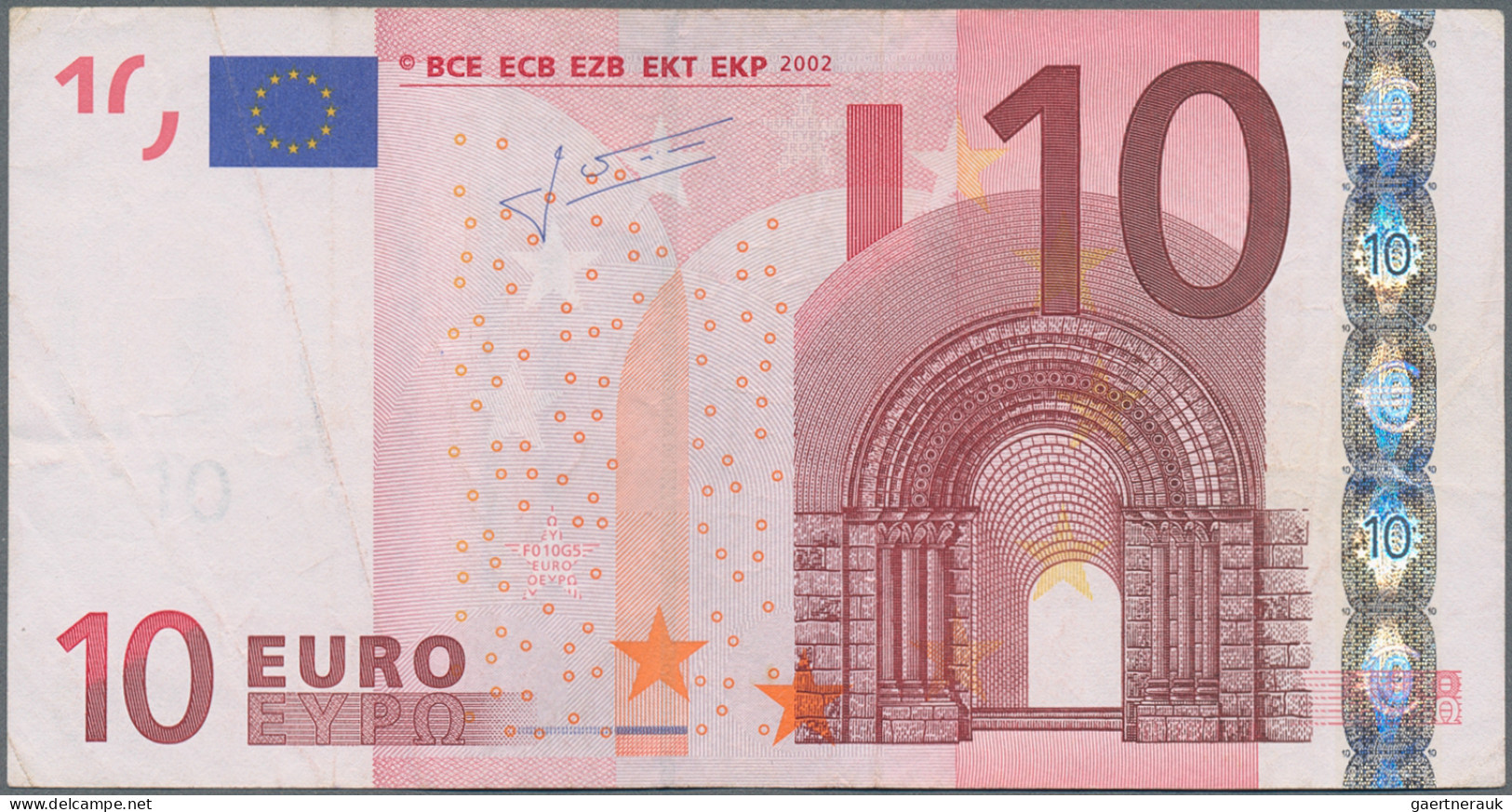 Euro Bank Notes: European Central Bank, Lot With 5 Banknotes And 2 Advertising N - Autres & Non Classés