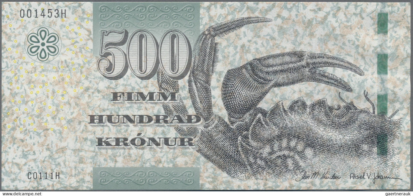 Faeroe Islands: Faeroe Islands Government, Full Set With 5 Banknotes, Series 201 - Féroé (Iles)
