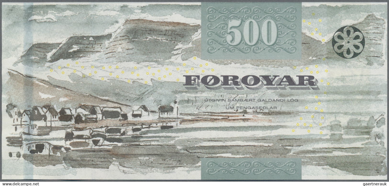 Faeroe Islands: Faeroe Islands Government, Full Set With 5 Banknotes, Series 201 - Isole Faroer
