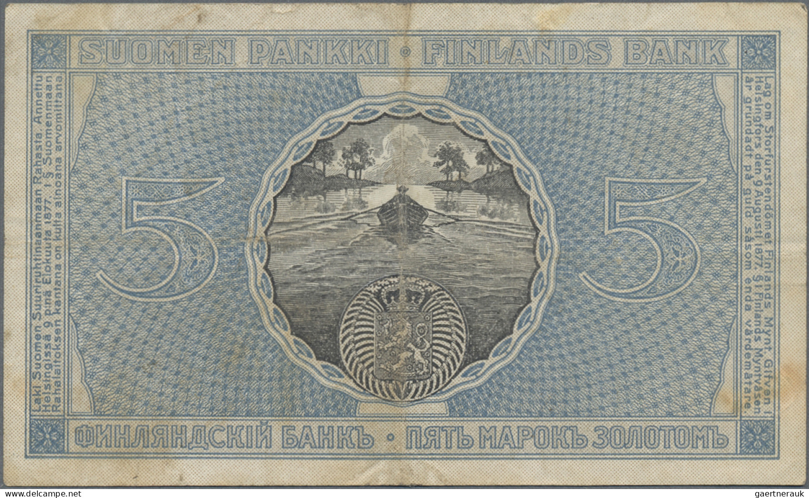 Finland: Finlands Bank, Very Nice Lot With 6 Banknotes, Series 1909-1935, Compri - Finland