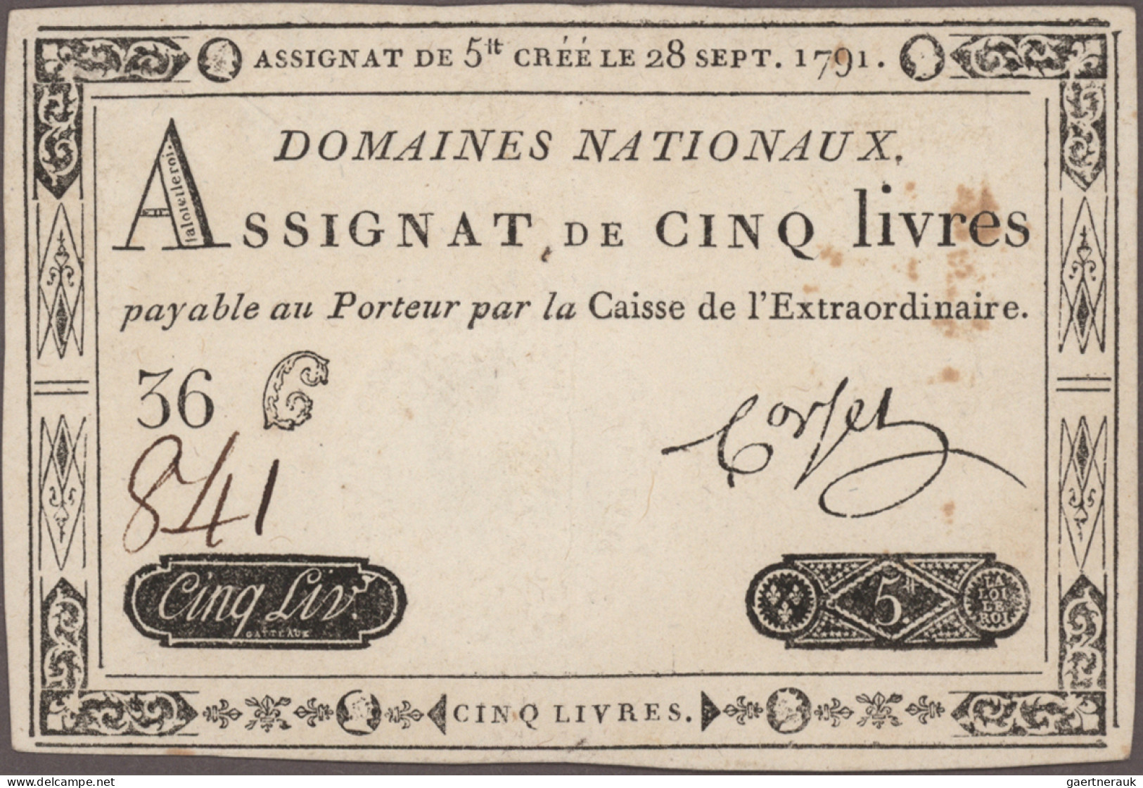 France: Huge Lot With 21 Different French Assignats, Series 1791-1796 And 1 Bank - Altri & Non Classificati