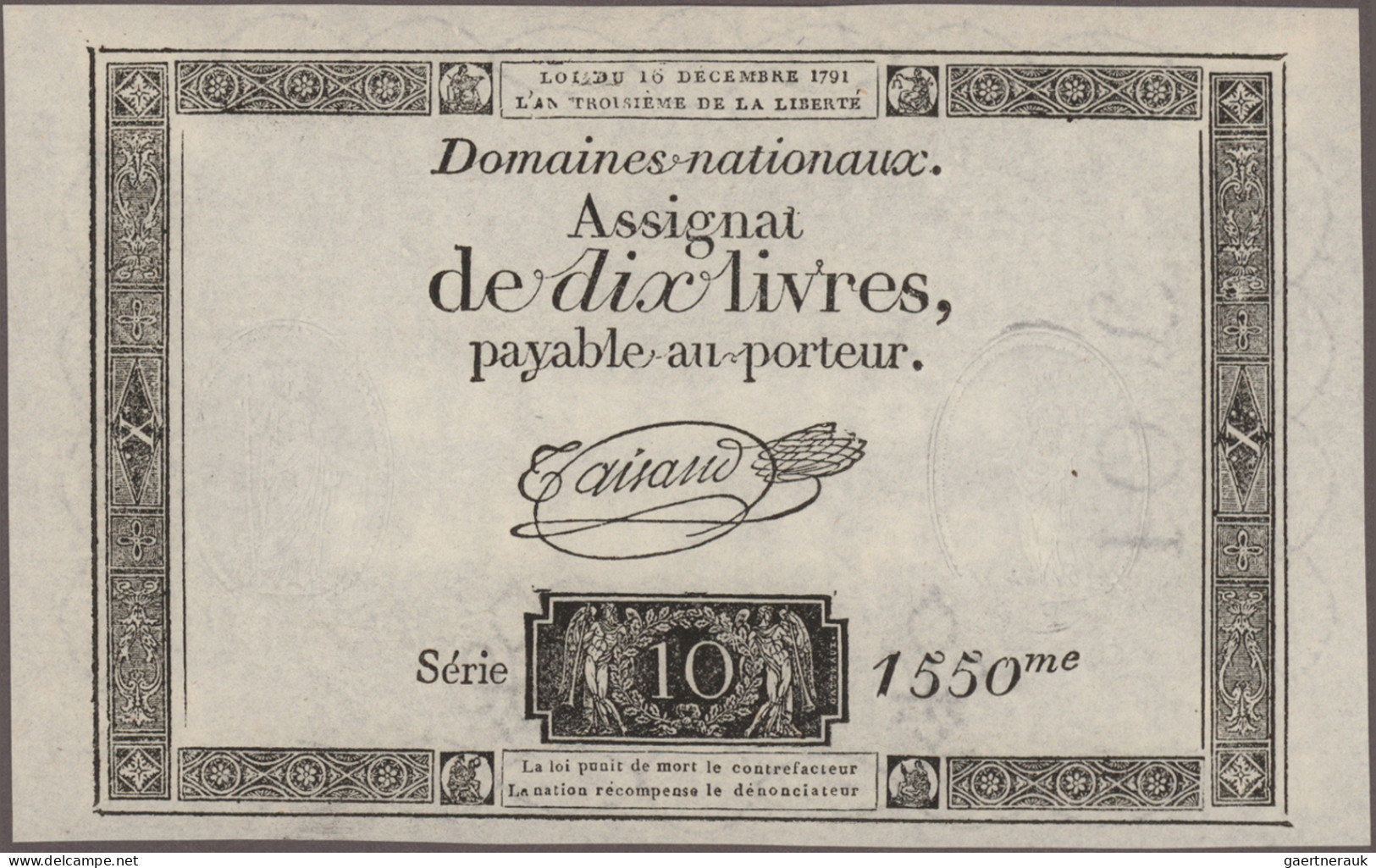 France: Huge Lot With 21 Different French Assignats, Series 1791-1796 And 1 Bank - Sonstige & Ohne Zuordnung
