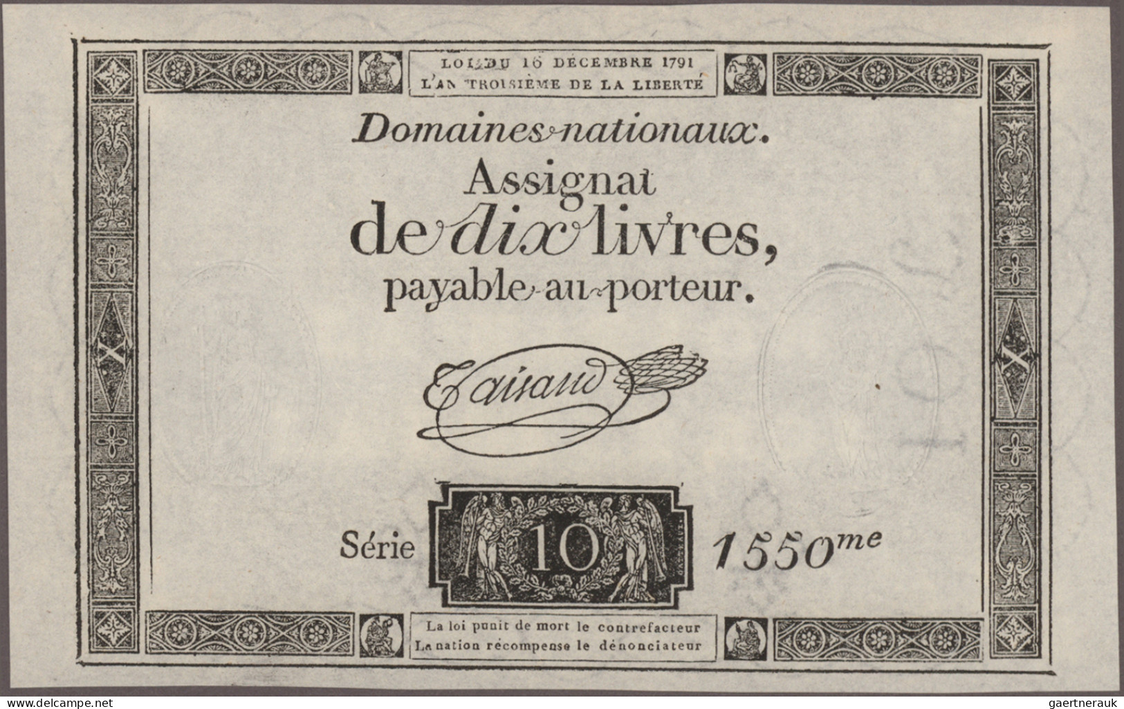 France: Huge Lot With 21 Different French Assignats, Series 1791-1796 And 1 Bank - Other & Unclassified