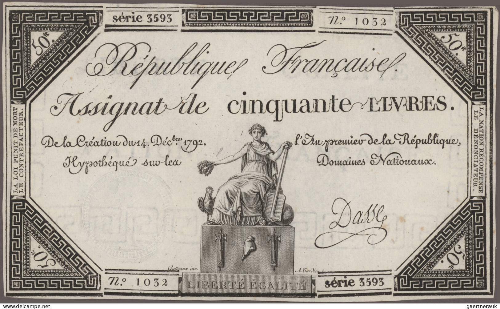 France: Huge Lot With 21 Different French Assignats, Series 1791-1796 And 1 Bank - Otros & Sin Clasificación