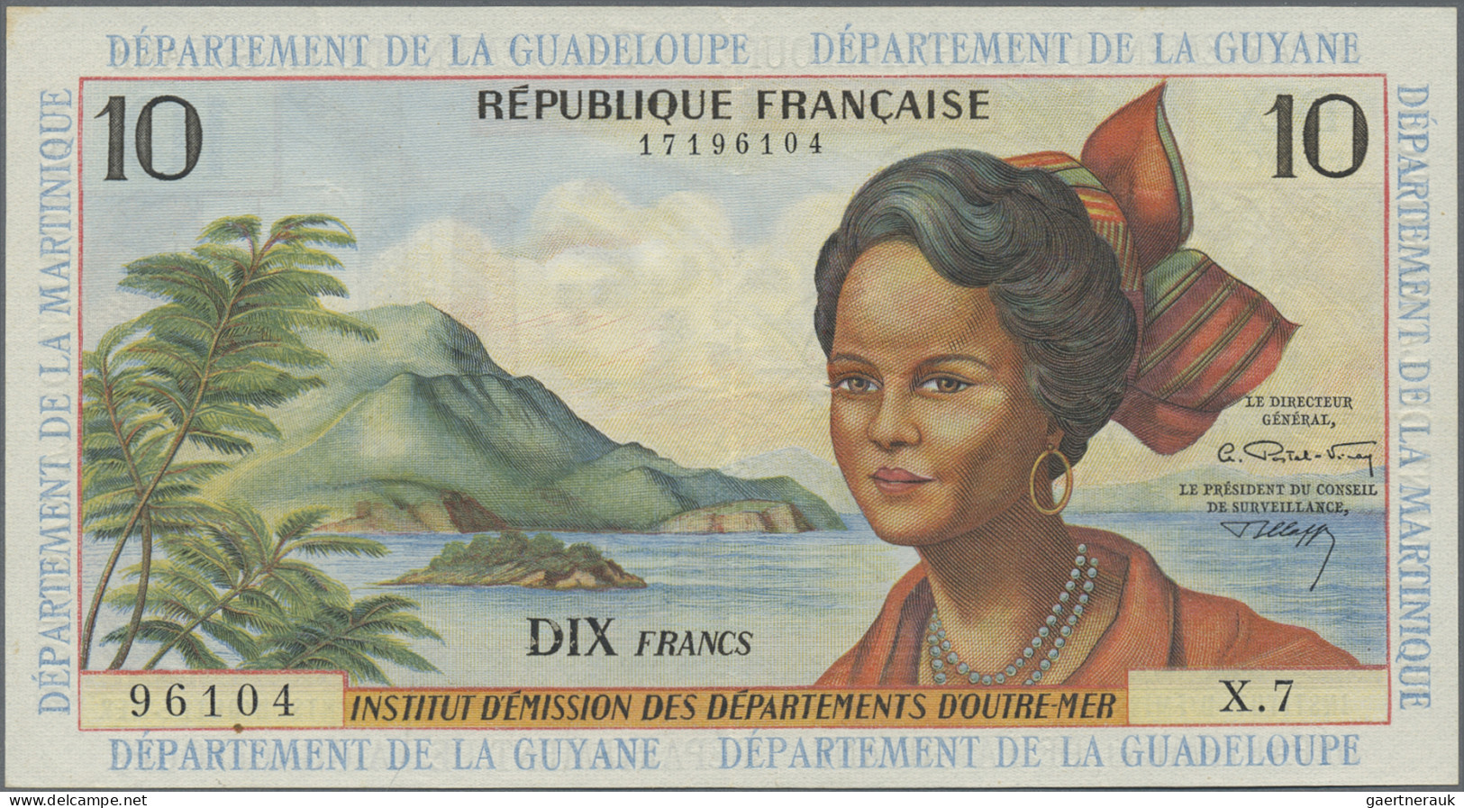 French Antilles: Institut D'Émission Des Départements D'Outre-Mer, 10 Francs ND( - Autres - Amérique