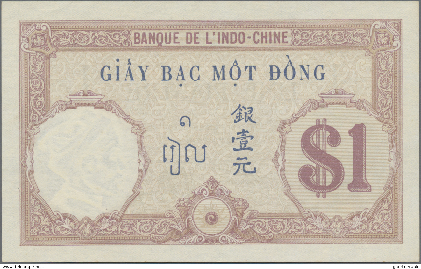 French Indochina - Bank Notes: Banque De L'Indo-Chine, 1 Piastre ND(1921-31) Wit - Indochine