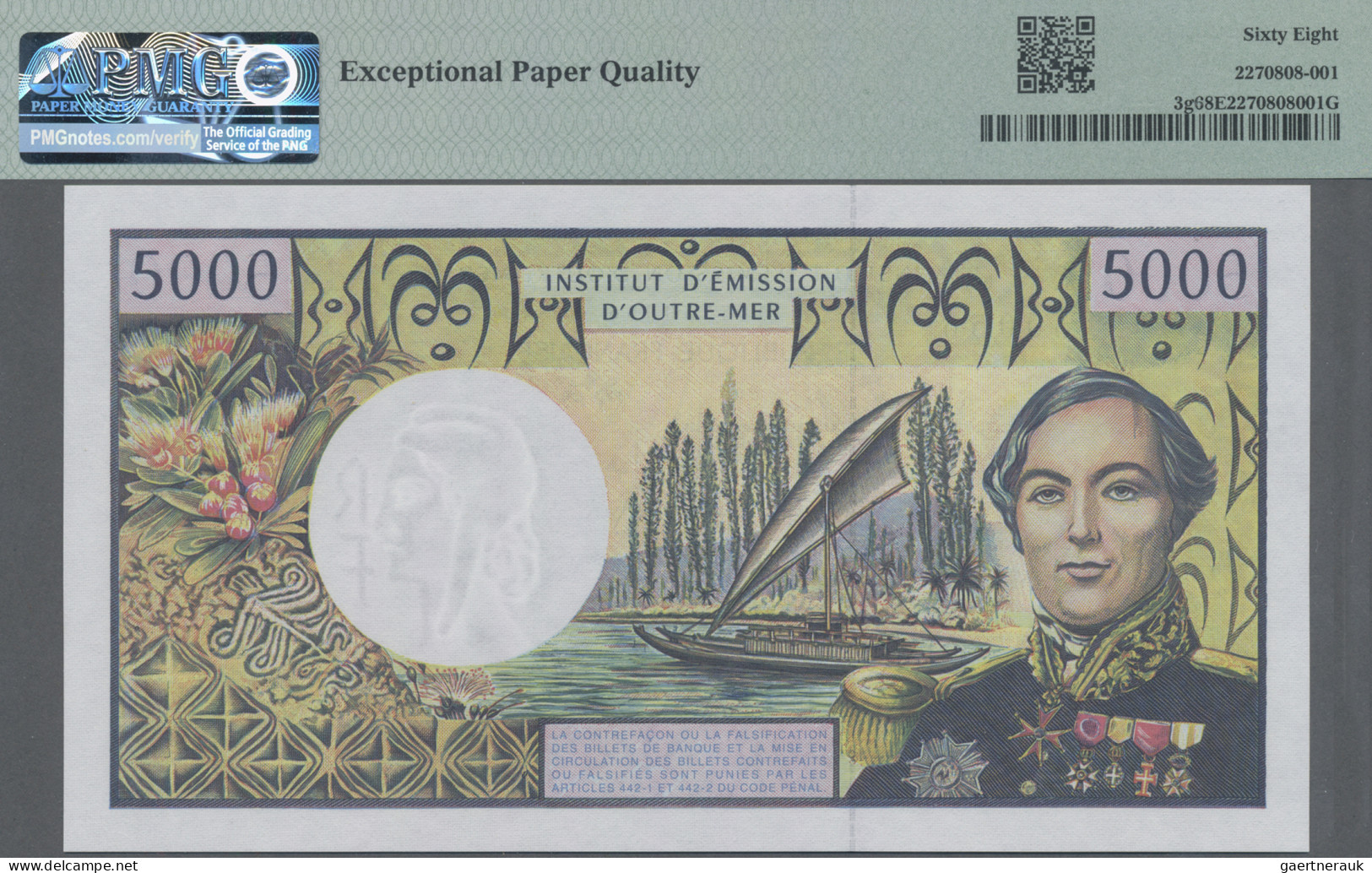 French Pacific Territories: Institut D'Émission D'Outre-Mer, 5.000 Francs ND(199 - Frans Pacific Gebieden (1992-...)