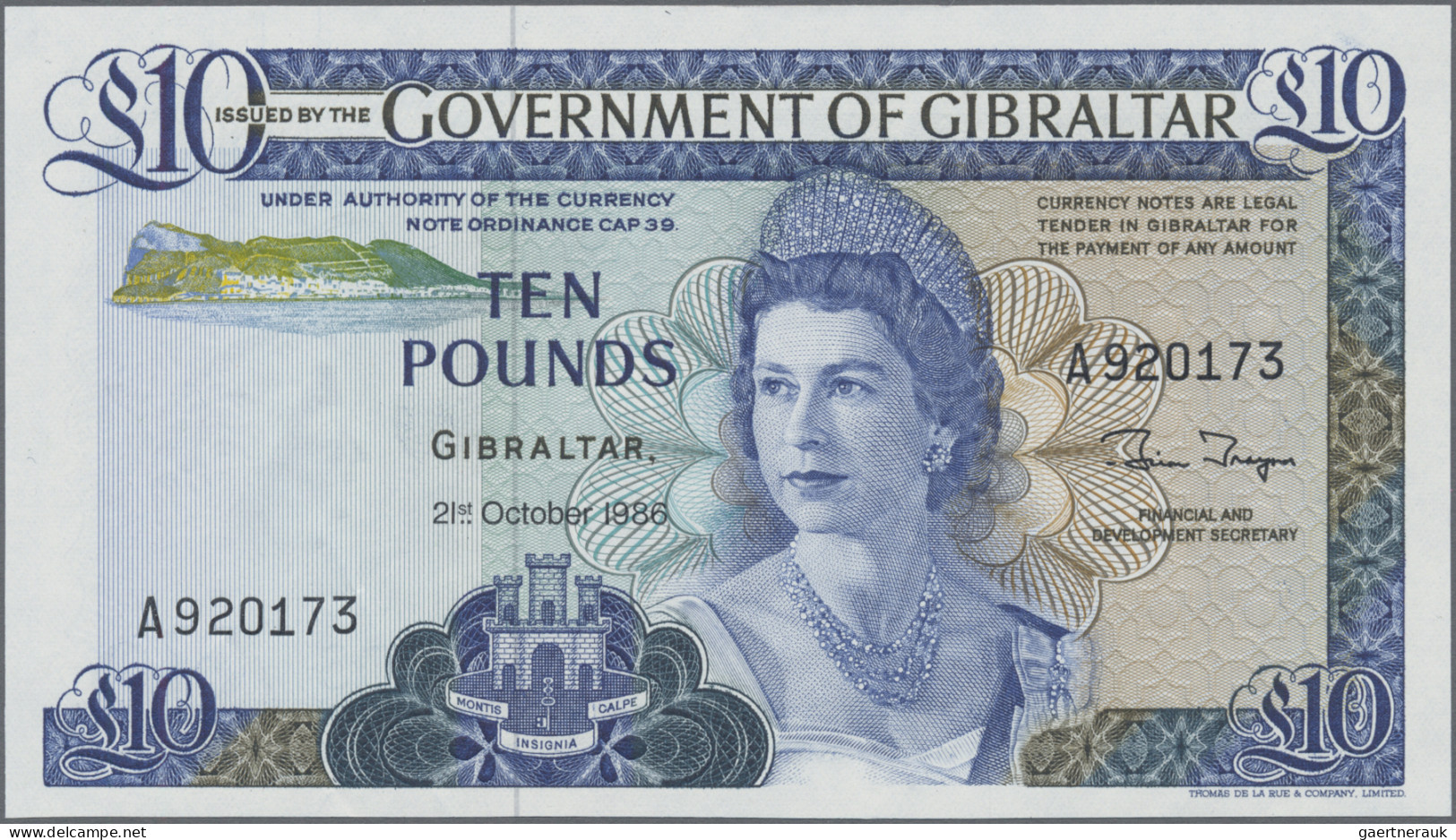 Gibraltar: Government Of Gibraltar, Set With 3 Banknotes, 1986-1988 Series, With - Gibraltar