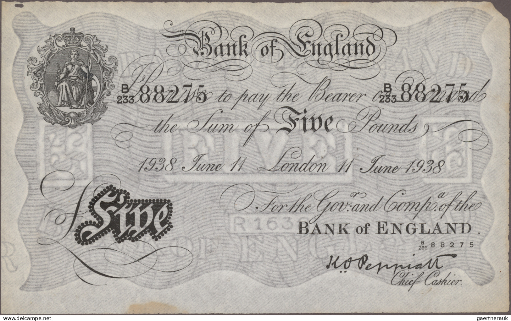 Great Britain: Bank Of England, Pair With 5 Pounds 1938 And 10 Pounds 1935 BERNH - Other & Unclassified