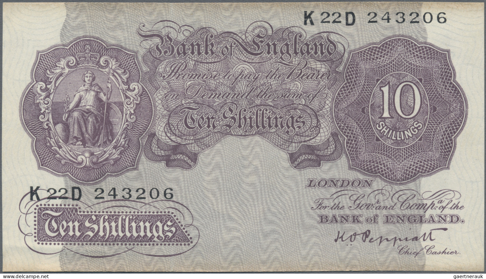 Great Britain: Bank Of England, Lot With 6 Banknotes, Series 1947-1955, Comprisi - Otros & Sin Clasificación